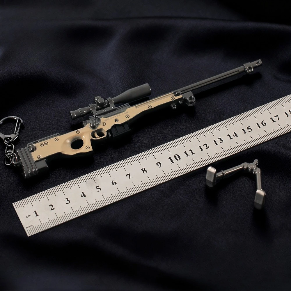 18cm デルタフォース AWM スナイパーライフル キーホルダー 銃 モデル ゲーム周辺機器 分解可能 マウント バックパック ペンダント 装飾品 男の子のおもちゃ ギフト