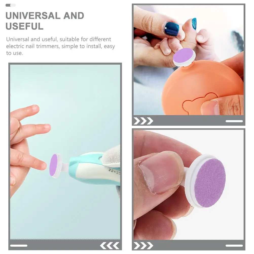 24Pcs Baby Elektrische Nagel Trimmer Kind Nagel Polierer Werkzeug Schleifen Kopf Nägel Trimmer Elektrische Refill Pad Ersatz für Mutter