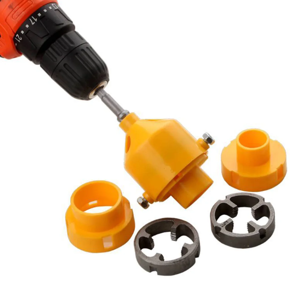 1 Set PVC-Rohreinfädler-Set mit / 2 Zoll 3/4 Zoll Matrizen Rohreinfädler Rohr runde Matrize für PVC-Kunststoffrohre