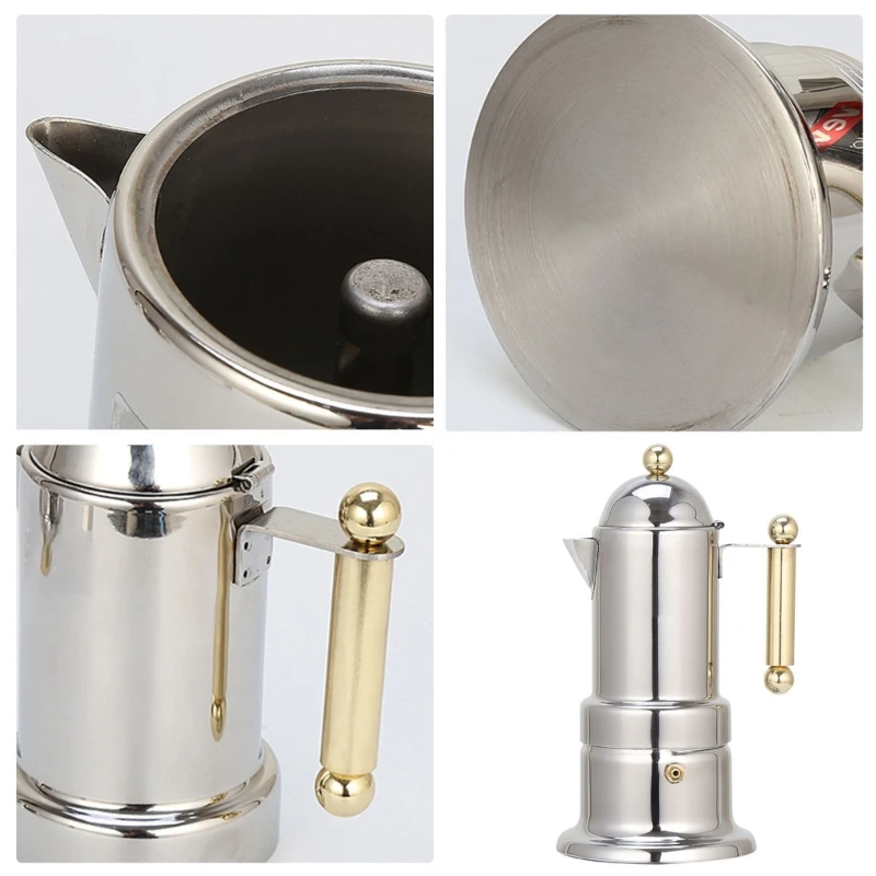 

Mokas Pot для эспрессо пивоварения из нержавеющей стали ржавчины