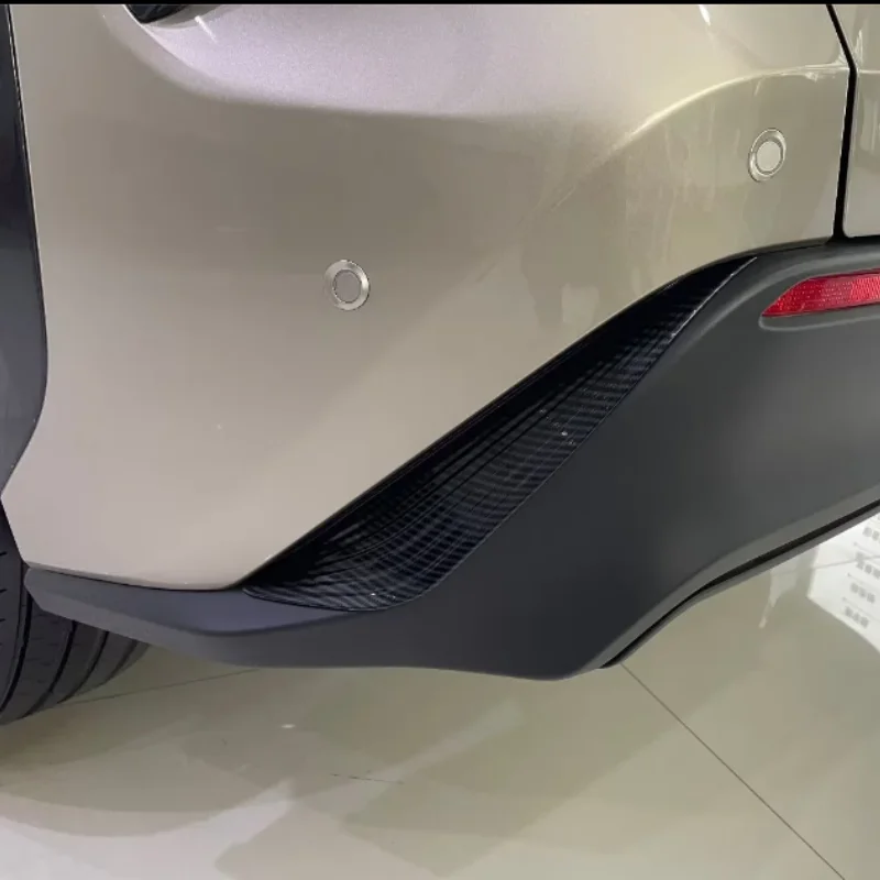 

For Toyota Bz4x 2022-2024 Carbon Car Rear Bumper Fog Light Lamp Eyebrow Cover Tail Foglight Wind Knife Trim Accessories