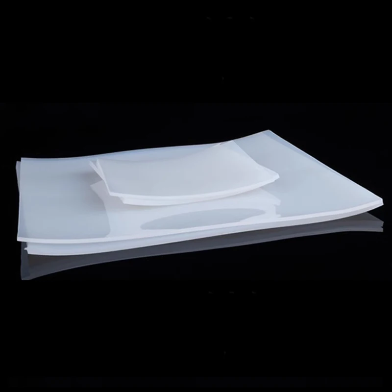 Translucent Silicone Rubber Sheet High Temp Resistance Food Grade Silica Gel Plate Thick 0.5 1 1.5 2 3 4 5mm