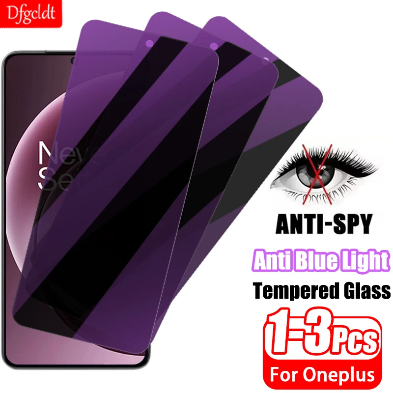 Anti-spy Anti Blue Light Privacy Screen Protector For OnePlus 15 15R 13R 13T 13S 10T 10R 9RT 9R 9 8T 8T+ 5G 9H Tempered Glass