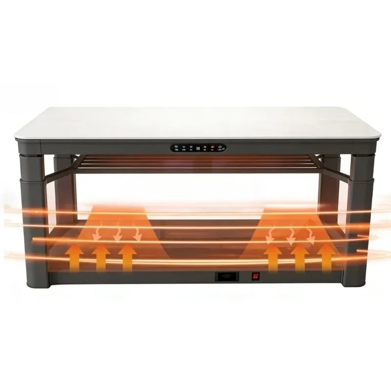 

1.2m Voice-Controlled Adjustable Electric Heating Tea & Fire Table With Overheat Protection For Home Living Room Energy-Saving