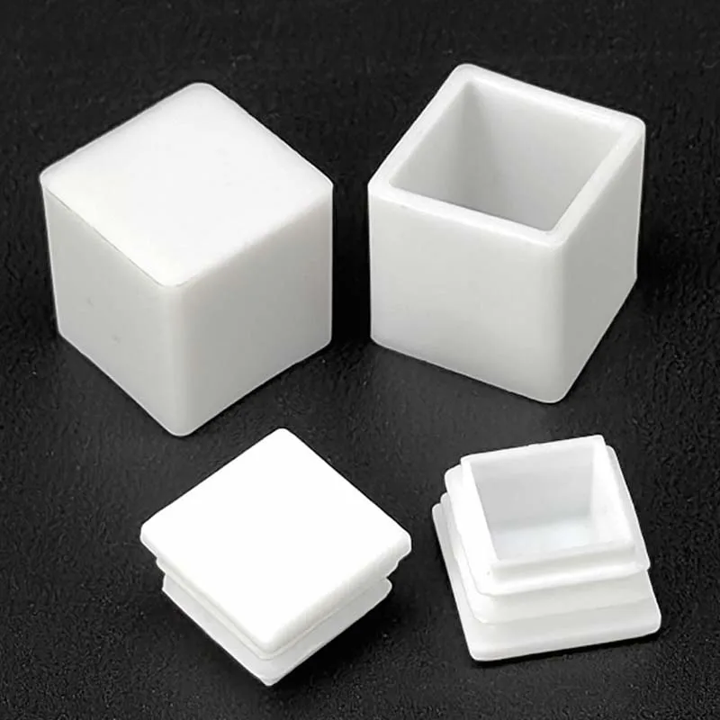 20x20mm Square Plastic Plug End Cap Furniture Leg Tube Insertion Plug Rubber Furniture Foot Pad Decoration Floor Protector image 5