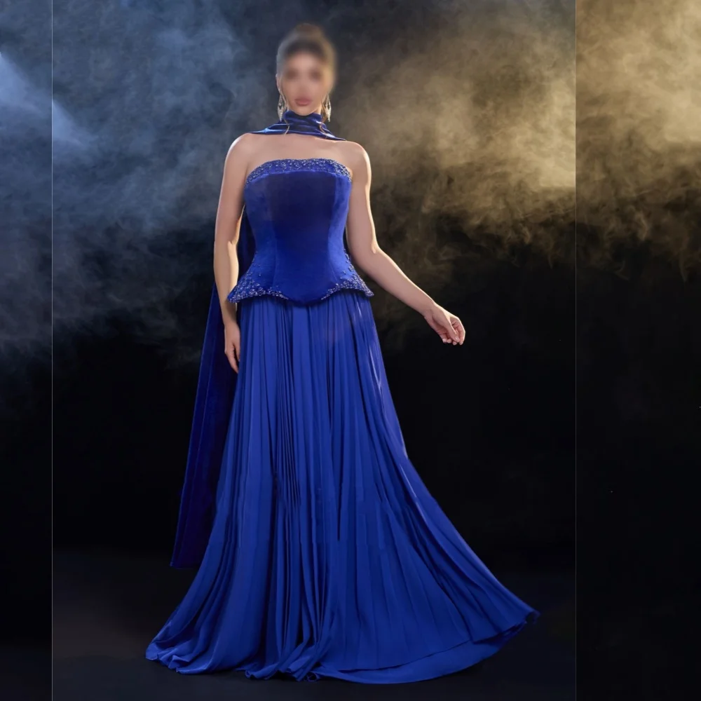 

Customized Glitter Strapless A-line Long Dresses Classic Women's Evening Gowns Bespoke Occasion Prom Elegant Party Dres