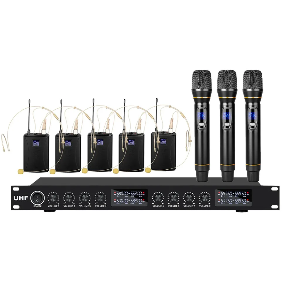 Factory Prices 208 Professional Wireless Headset Microphone With Handheld Microphone