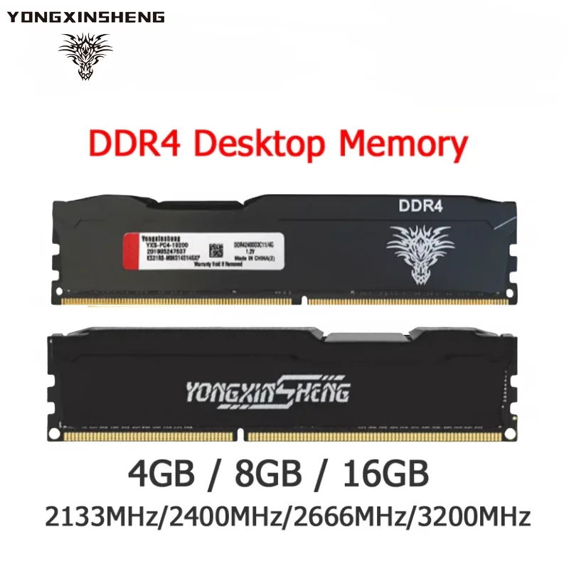 Mémoire de serveur d'ordinateur de bureau gamer, modèle DDR3, capacité 4 go 8 go 16 go, fréquence d'horloge 1600/1866/2400/2666/PC3-12800/PC4-21300/3200MHZ, Ram Non tamponnée, format DIMM