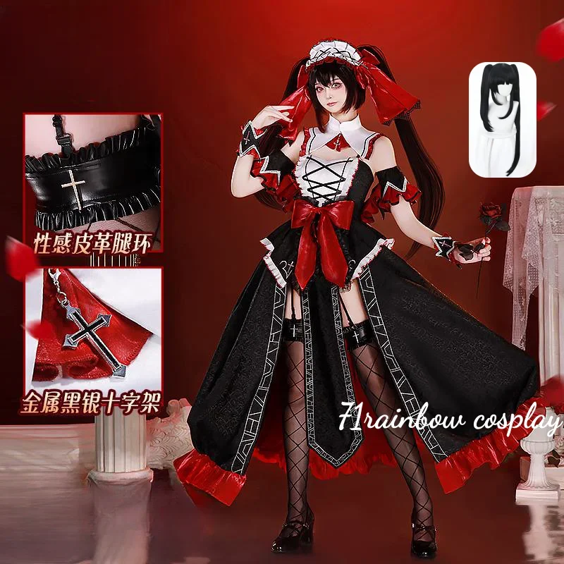 

Tokisaki Kurumi Cosplay Anime DATE A LIVE Nightmare ときさき くるみ Cosplay Costume Woman Christmas Dress Sets Wig Costumes Cosplay