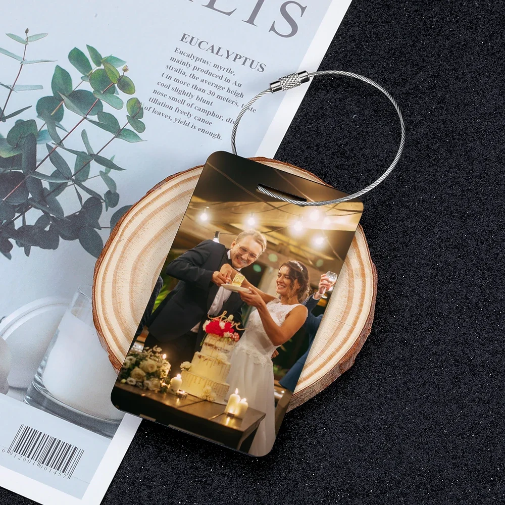 

Personalized Photo Travel Luggage Tags Custom Baggage Name Address Tags Suitcase Address Label Holder Luggage Travel Bag Tag