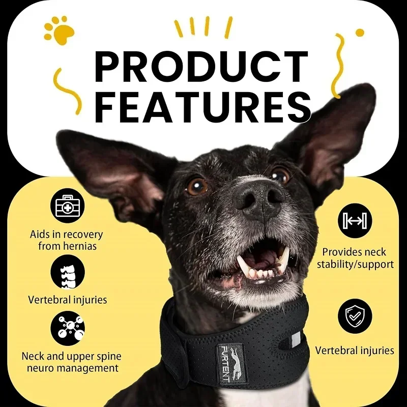 Dog Protective Collar Neck Brace for After Surgery, Comfy and Not Block Vision to Prevent Pets from Anti-Bite Lick Wound Healing