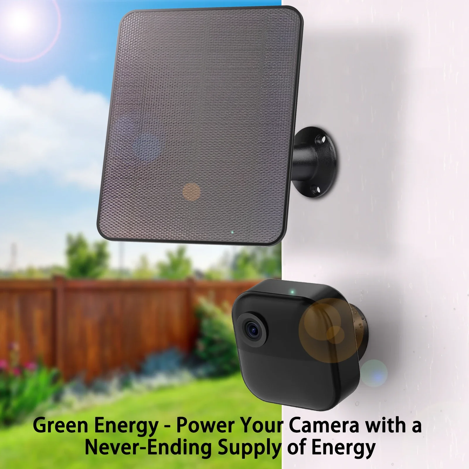 5W Solar Panel Charger for Blink New Outdoor 4(4th gen) Weatherproof cable mount