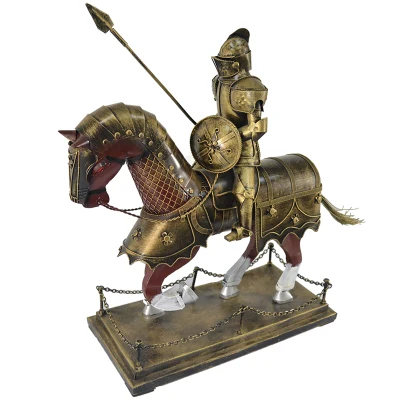 

Retro wrought iron armor man, model, bar home soft decoration window ornament