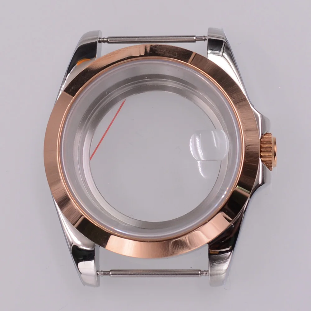 

40MM Sapphire Glass Watch Case Fit NH34 NH35 NH36 PT5000 ETA2824 ST2130 Movement Rose gold