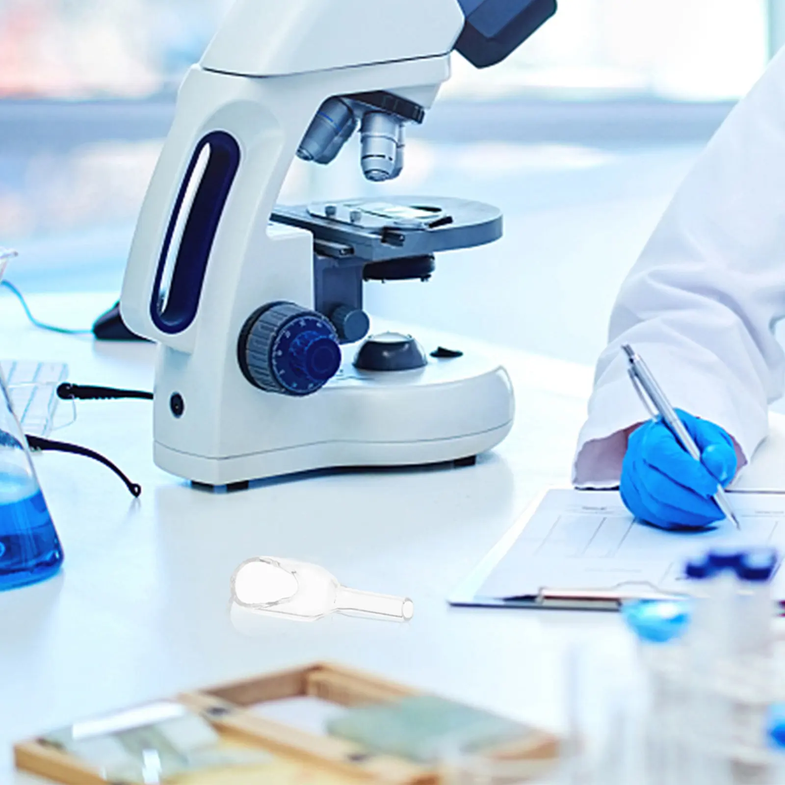 

4Pcs Glass Weighing Boat Set Clear Funnels Precise Chemistry Sample Transfer Laboratory Weigh Boats