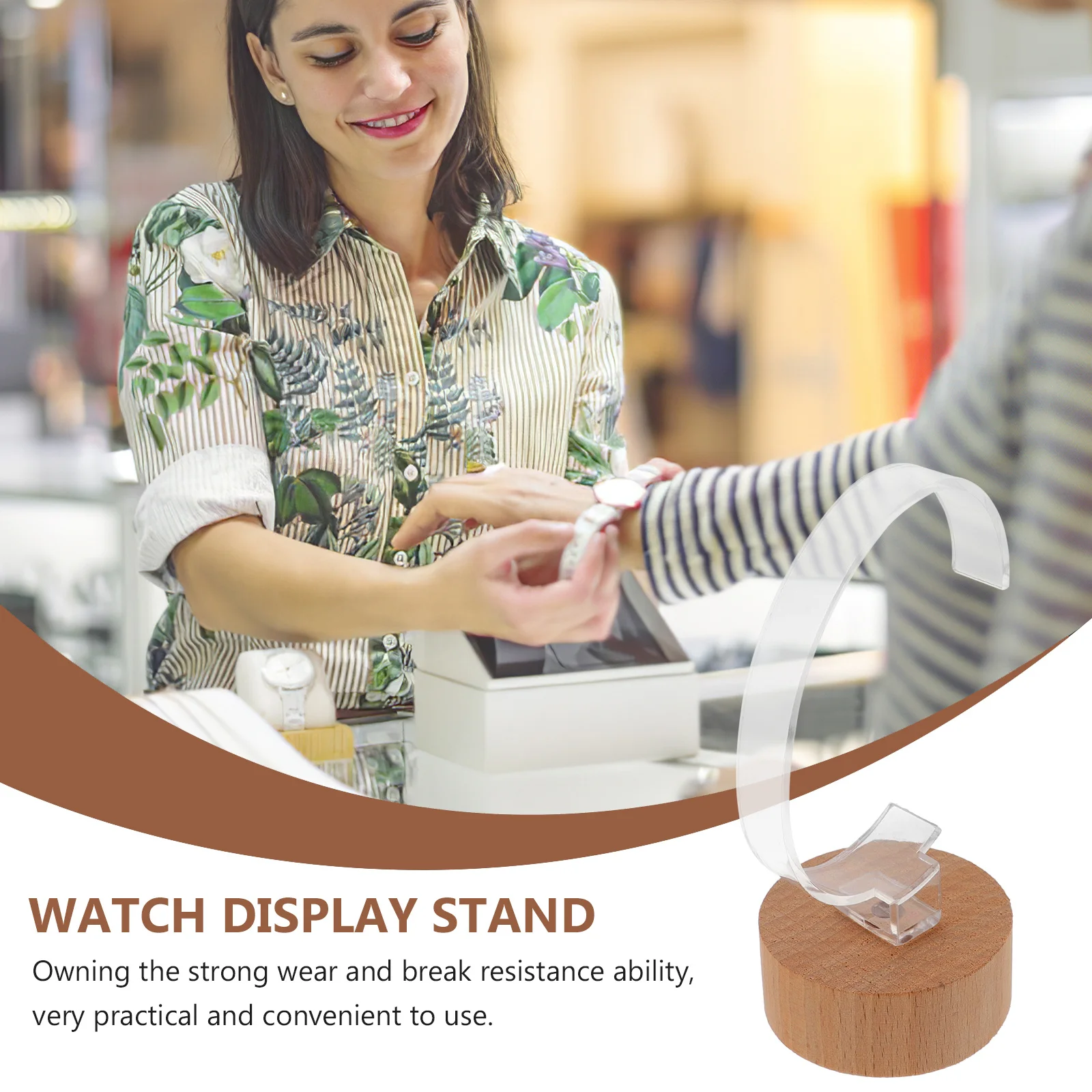 

Подставка для часов, акриловый дизайн, устойчивая к царапинам, прозрачная подставка для мужчин и женщин, подставка для ювелирных изделий, настольная витрина