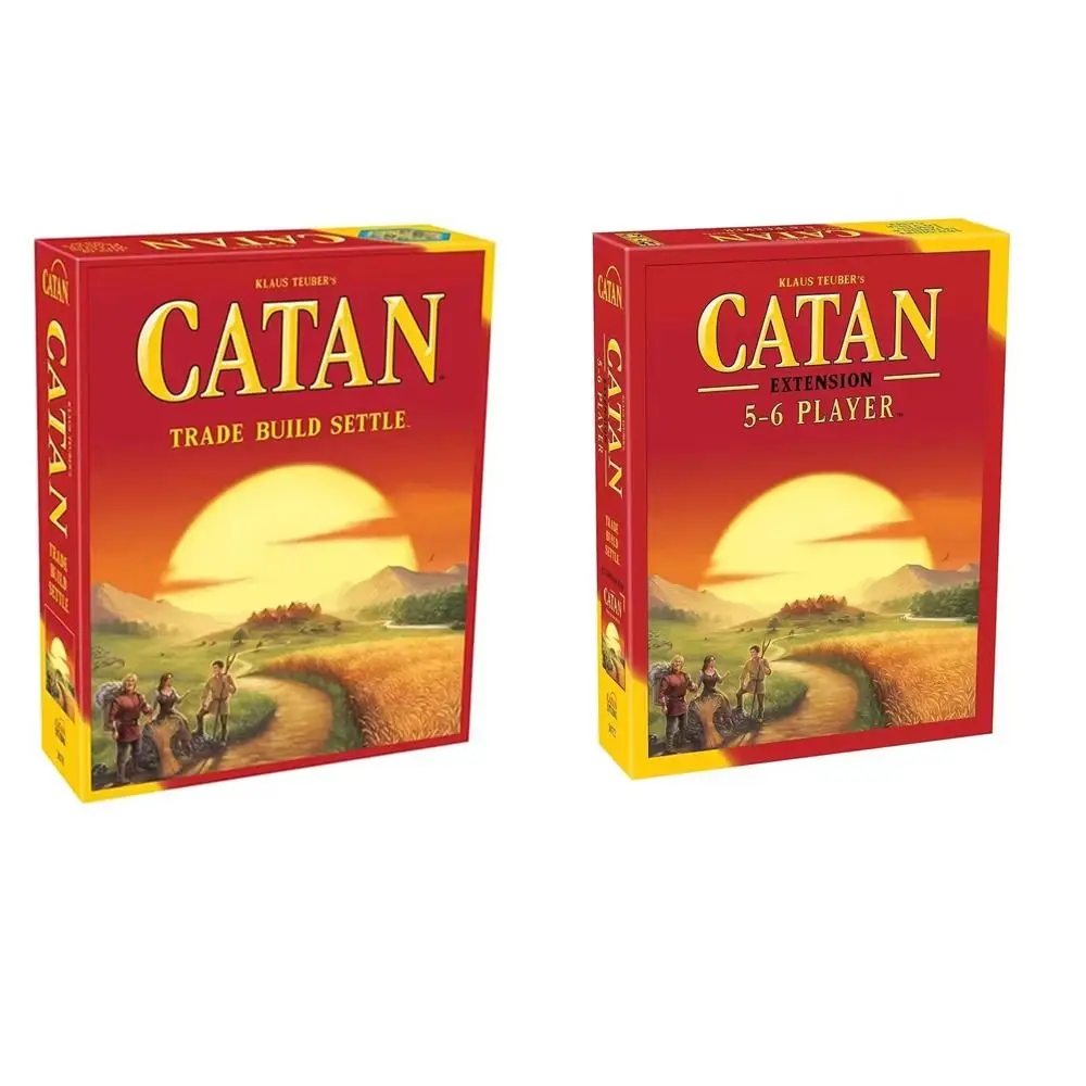 2024 2-8 People Catan Board Game Puzzle Paper Catan Expansion Pack Creative Funny Card Game