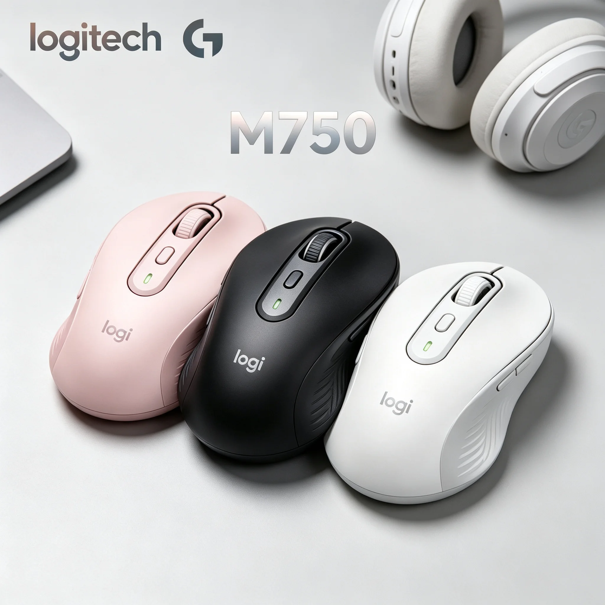 Logitech M750 Bluetooth Mouse Reliable Transmission Performance Mute Mice For Office Laptop Casual Gaming Use