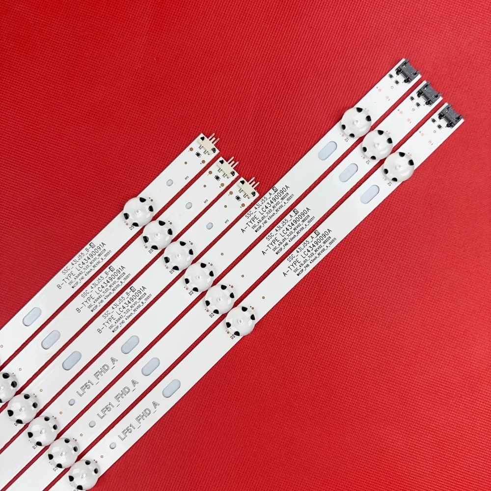 Striscia LED Per 43UJ635V 43UK6300PLB 43UJ651V 43UJ634V 43UJ630V 43UJ561V 43UJ655V LC 43490059 Un LC 43490058 Un 43UK6470PLC