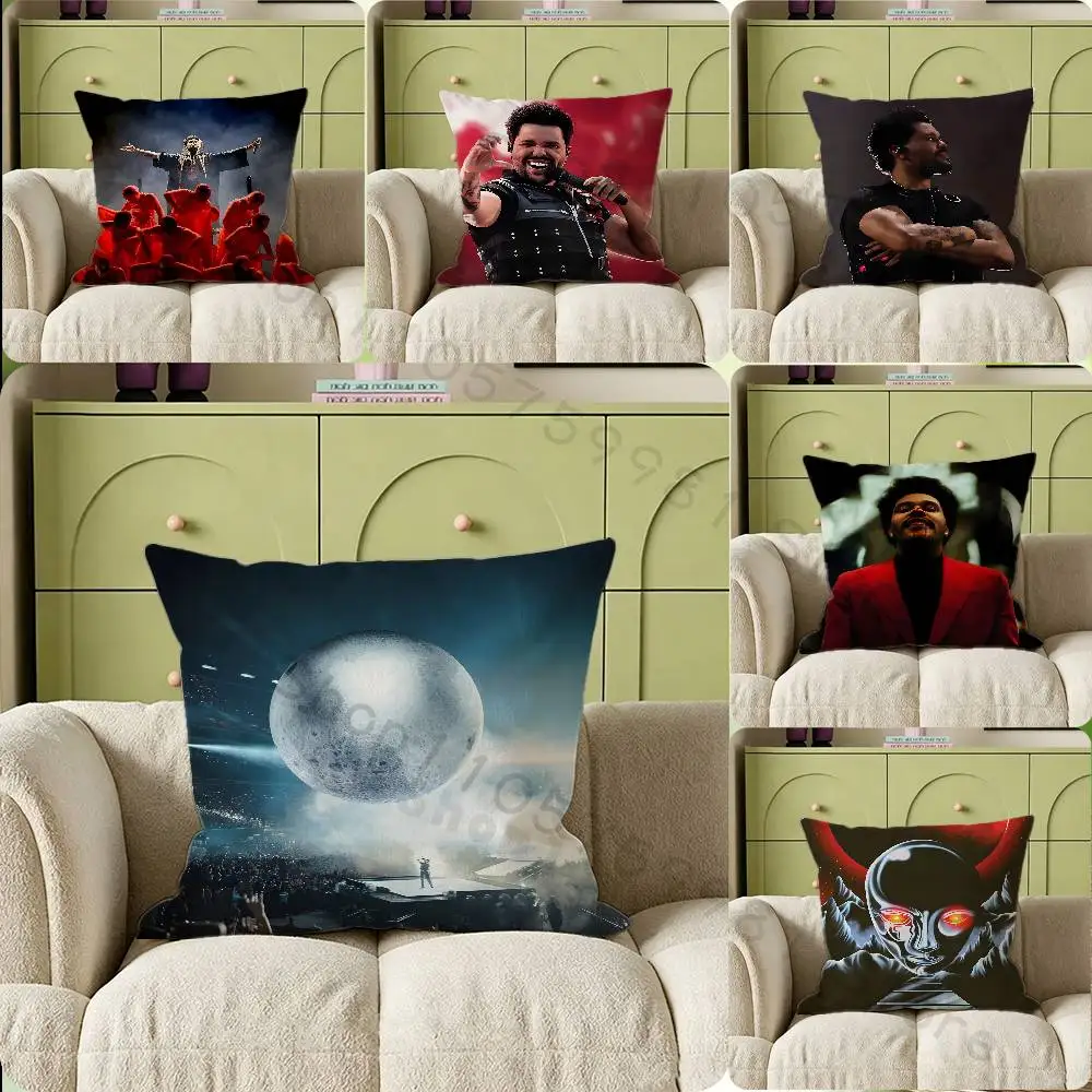 2026 T-The W-Weeknd Hurry Up Tomorrow Print Throw Pillow Cover Square Cushion Case for Living Room Bedroom Decor
