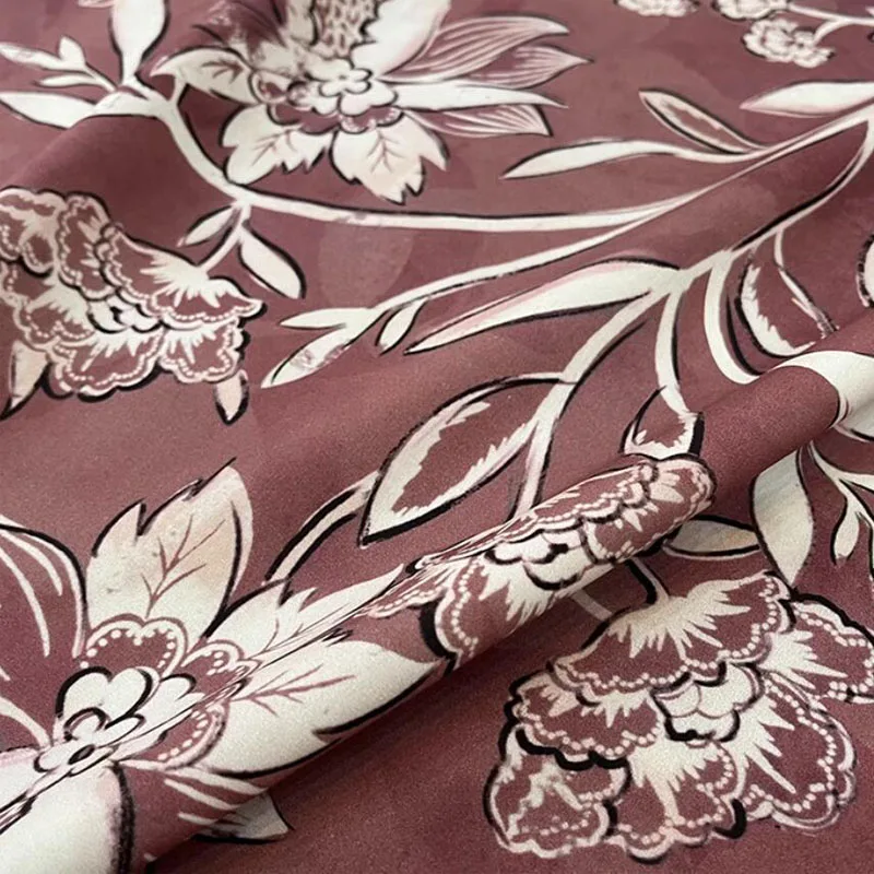 European and American Fashion Plant and Flower Printed Cotton Fabric For Women Dress Blouse Handmade DIY Cloth Sewing Material