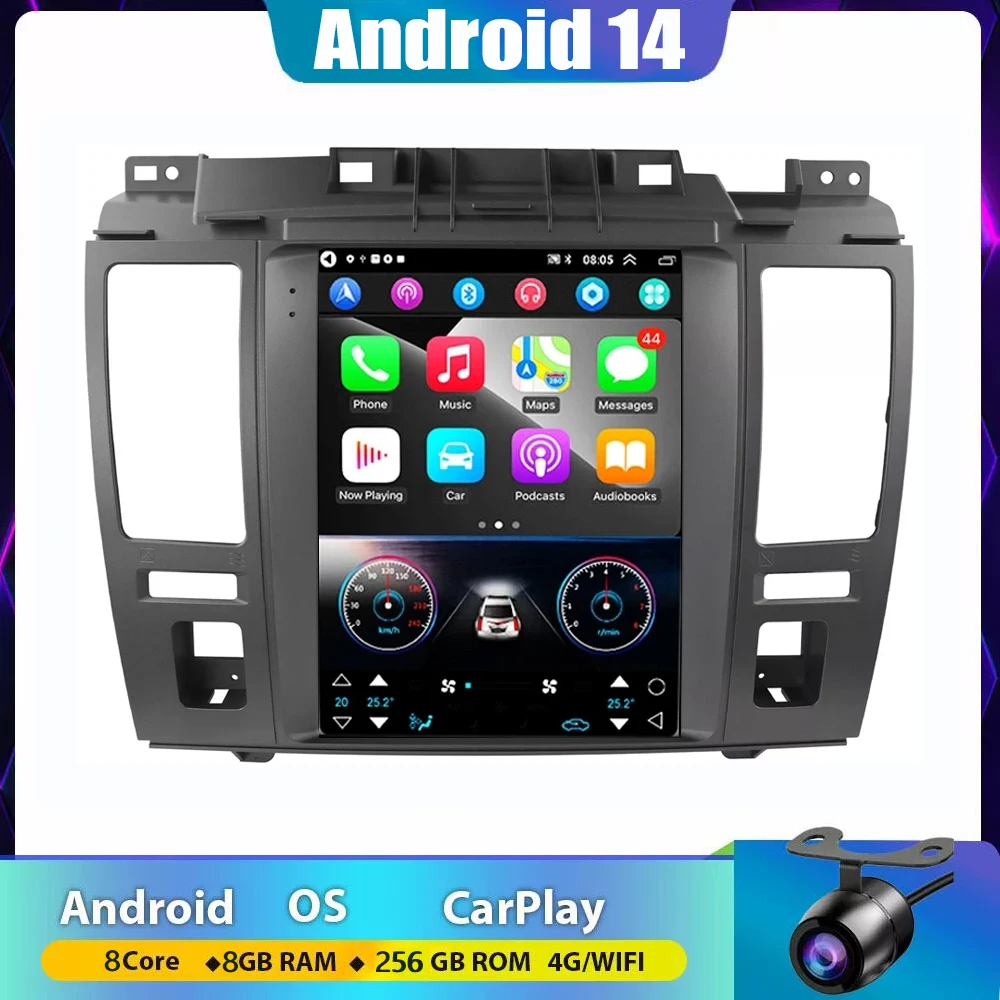 

9,7 "Android 14 для Nissan Tiida C11 2004 2005-2013 автомобильный радиоприемник мультимедийный видеоплеер 2 Din GPS Carplay авто стерео головное устройство