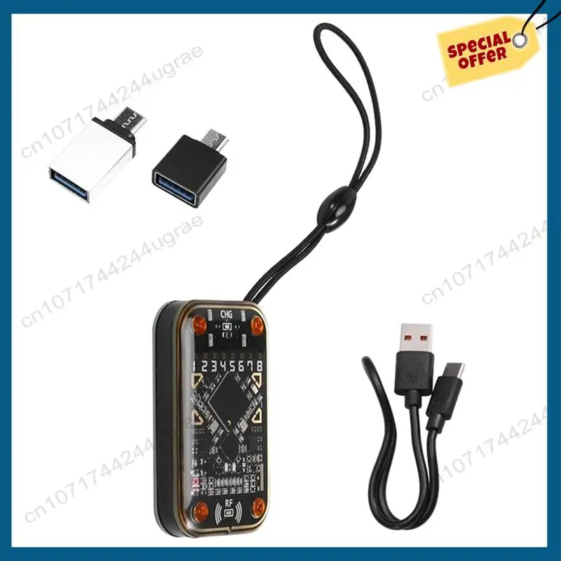 

-A15I Chameleon Ultra RFID Smart Chip Reader +3XCUID Keychain/UID Card Contactless Smart Card Emulator 125K 13.56M Badge Decode