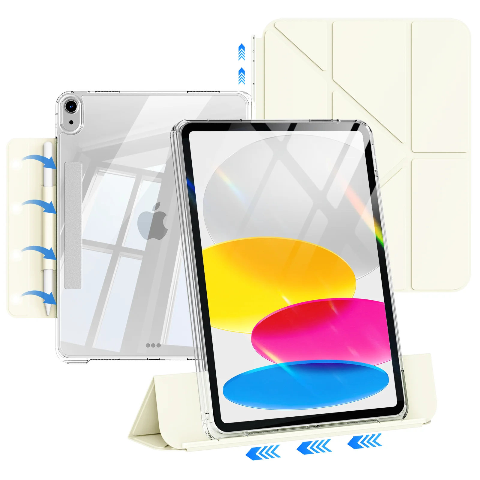 

ZOYU для iPad A16 11/10, скользящий съемный чехол, для iPad Pro 11 13 Air 11 Air 4/5 10,2 7/8/9 mini 67, чехол с магнитной пряжкой