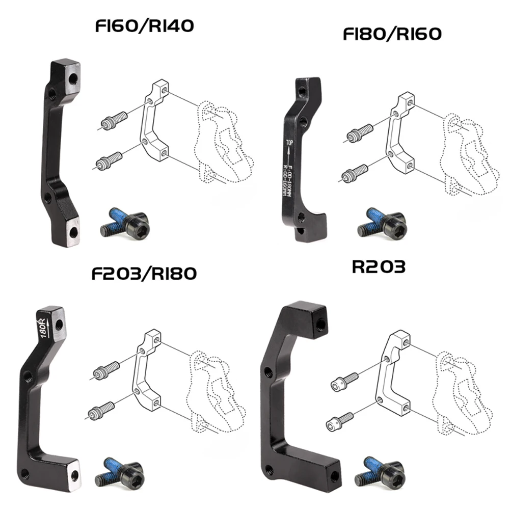 MTB Disc Brake Caliper Frame Adapter Bracket 140 160 180 203mm IS & PM Aluminum Alloy Mountain Bike Accessories