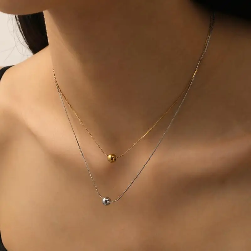 Минималистское-ожерелье-из-нержавеющей-стали-с-одним-бусином-повседневные-модные-аксессуары-не-выцветающие-для-женщин