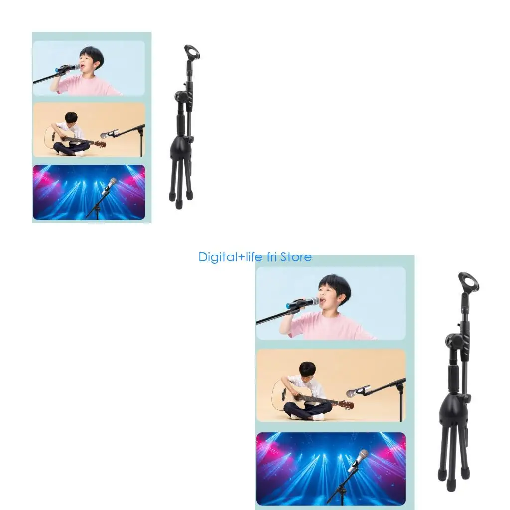 

E06D Multipurpose Mic Stand Support Rack With Expandable Height From 18.5-31.5inch For Indoor Outdoor Event