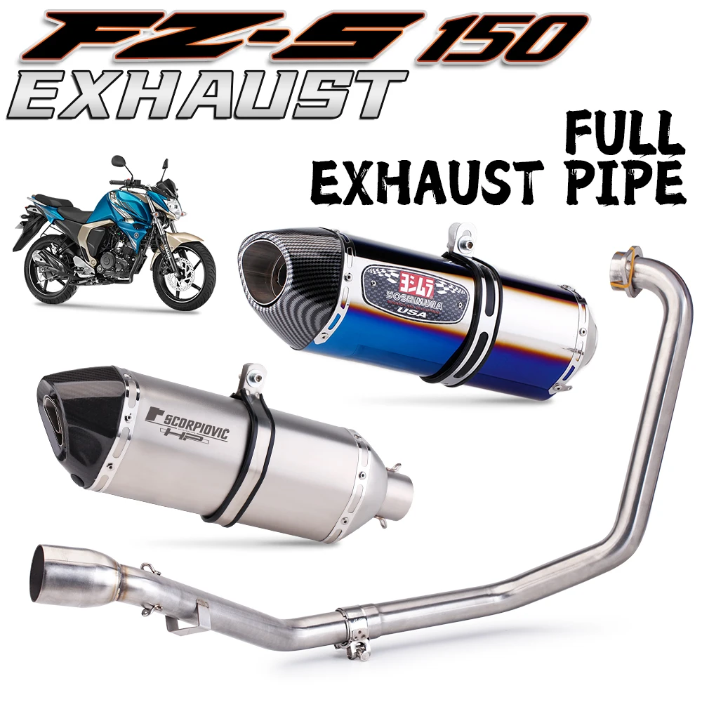 ForYAMAHA FZ S150  FZS150 Exhaust escapefront link pipe full exhaust muffler styem Slip on 51mm