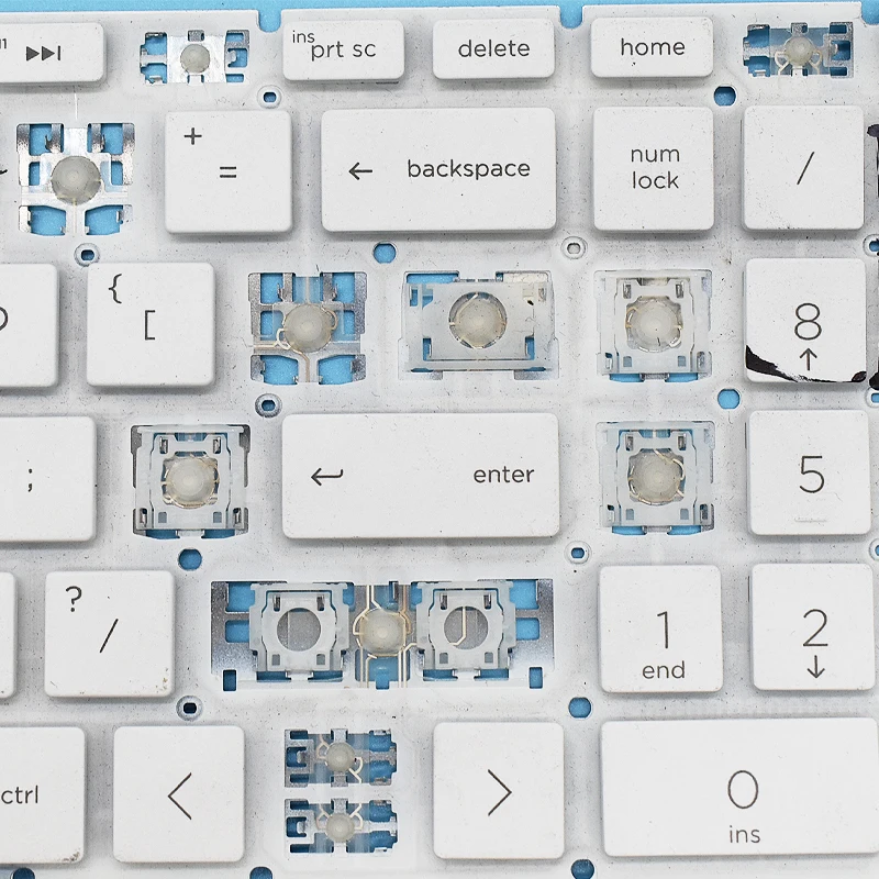 Vervangende Backlit Keycap Sleutel Voor Hp Paviljoen 15-bs 15-bw 15-bp Br 15-bq 15-Cb Cc Cd Zilveren Laptop Toetsenbord Toets & Clips