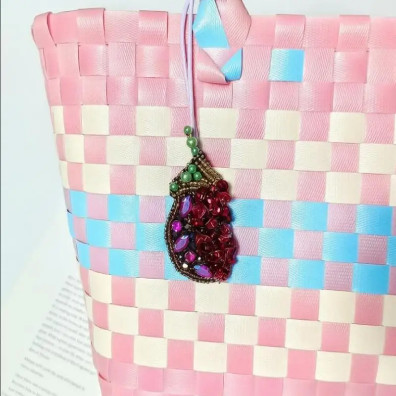 Modischer 3D-Perlen-Strass-Aufnäher, Sommerfrucht-Serie, Kristallverzierung für Taschen, Kleidung und DIY-Bastelarbeiten – Detail 3