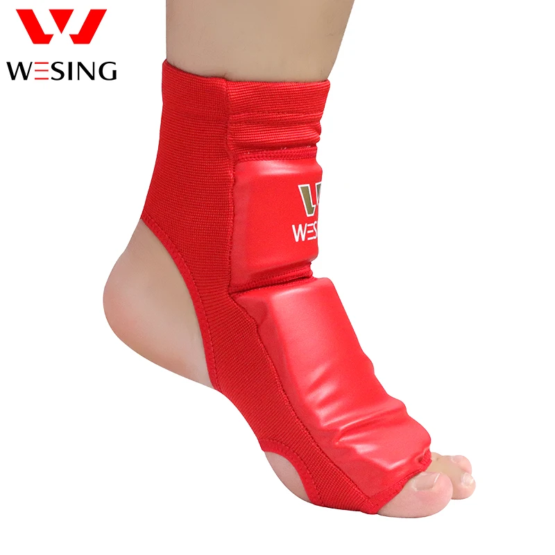 Wesing PU Leather Instep Guard Feet Protector with Large Size for Wushu Sanda Muay Thai Training Boxing training