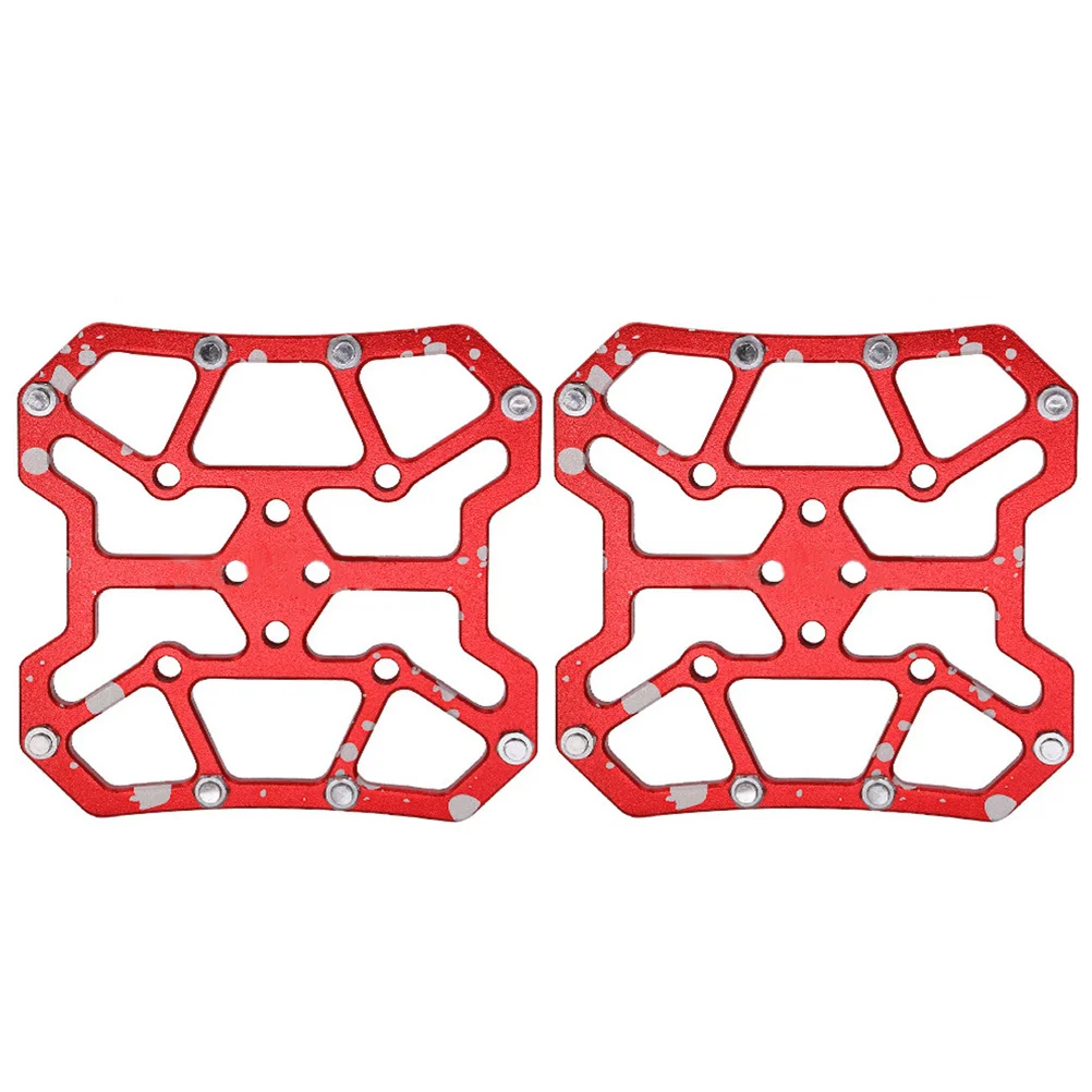 2Pcs Quick Release Cycling Shoes Locking Plate Red Aluminium Alloy Adapter for Road Bike Cleats System Compatibility