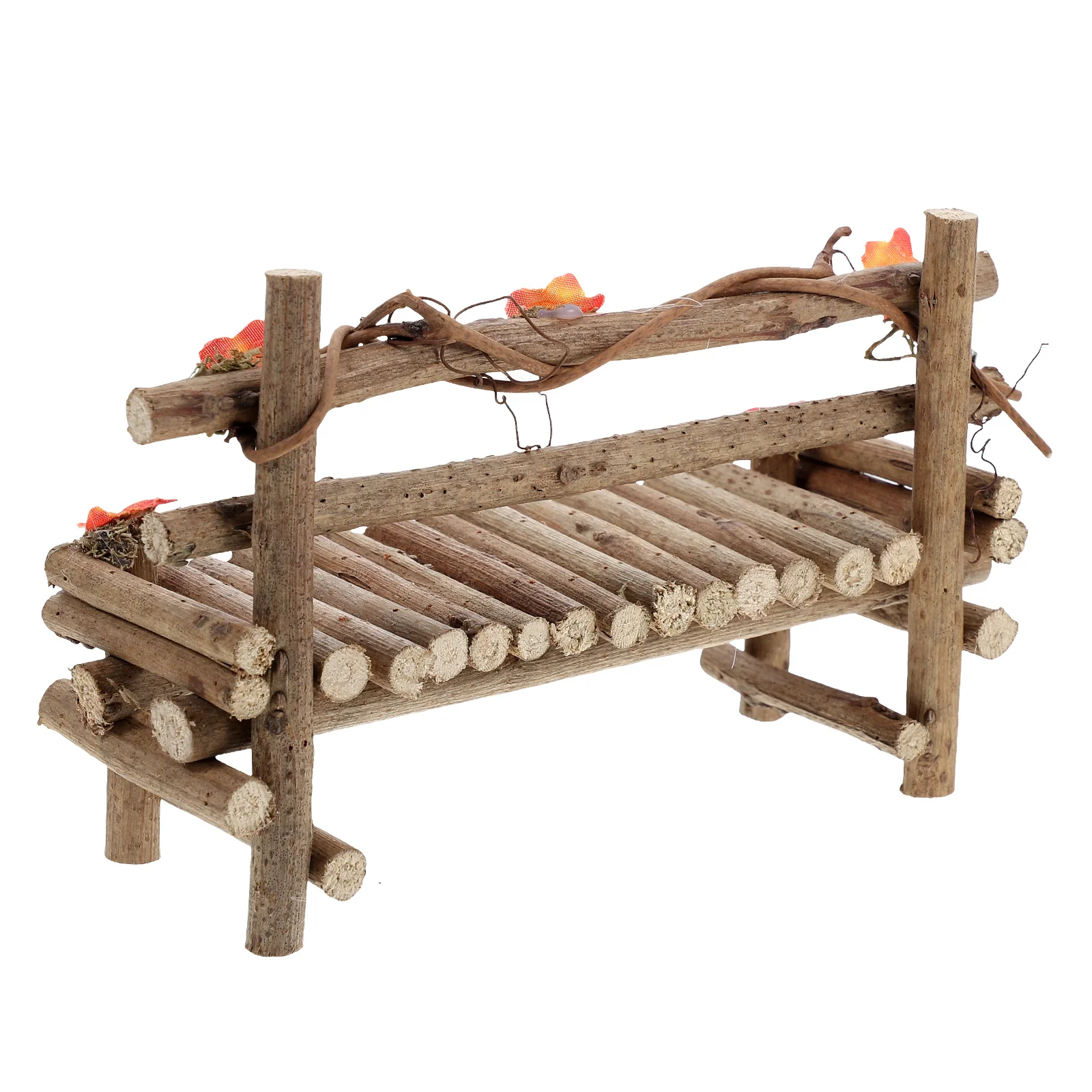 

Wooden Chair Ornaments Mini Scene Decor Realistic Design Dollhouse Park Garden Furniture Accessories Home Office Decorations