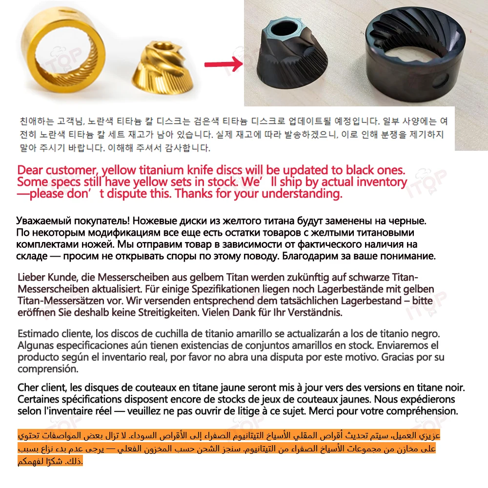 ITOP Macinacaffè Elettrico 40 MILLIMETRI Titanio Burr Metal Bean Hopper 75g Elegante Samll Macinacaffè Macchina Nuovo Arrivo 2022