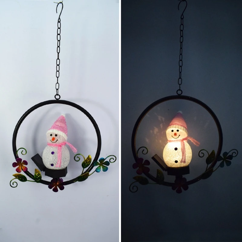 

LED Solar Powered Garden Light Snowman Water Proof Outdoor Hanging Light Wedding Party Fairy Lights Decorations