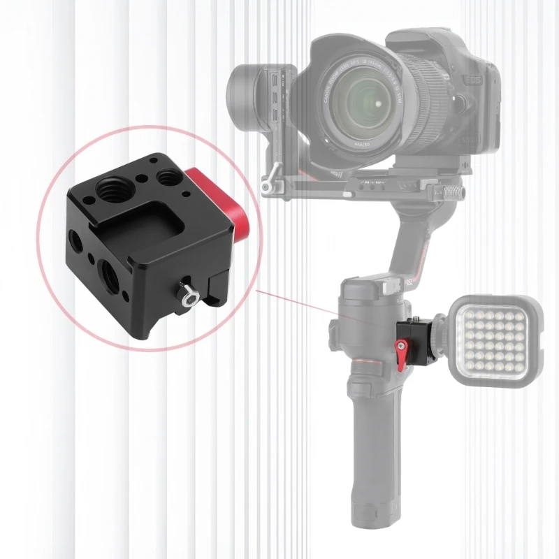 

RO-HC522 Mount Holder for DJI Ronin RS3/RS3 PRO/RS2/RSC2 Handheld Stabilizer 1/4 Screw Hole Cold Shoe 3/8 Positioning Hole