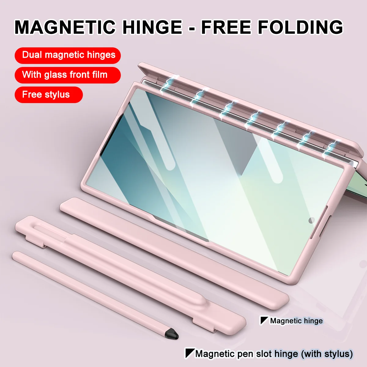 

Чехол-браслет с подставкой для Samsung Galaxy Z Fold 7/6 с отделением для стилуса и защитной пленкой для экрана S Pen