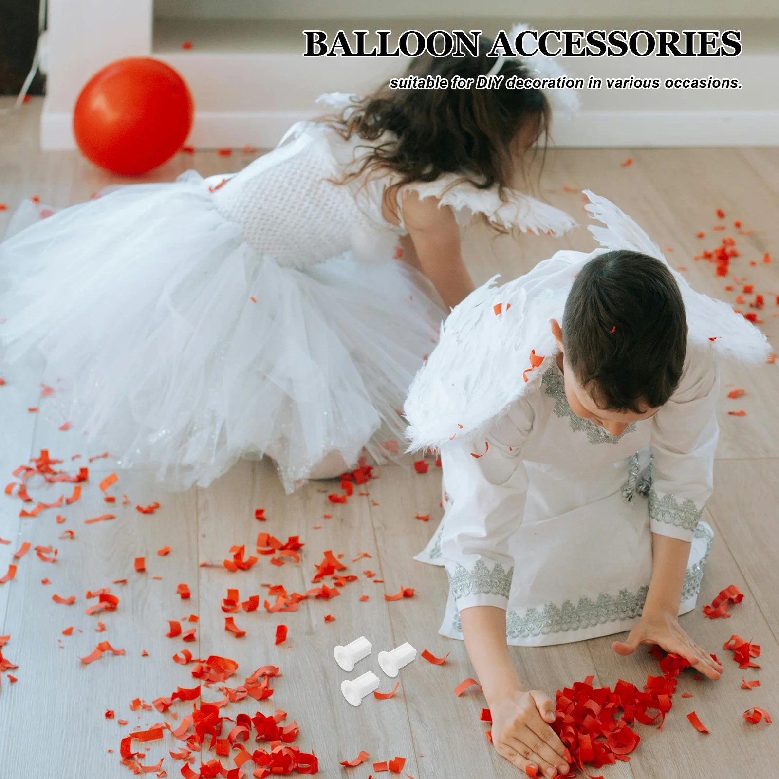 

300Pcs Balloon Pole Base Adapter Plastic Column Stand Connector Telescoping Column DIY Party Decoration Base Adapter