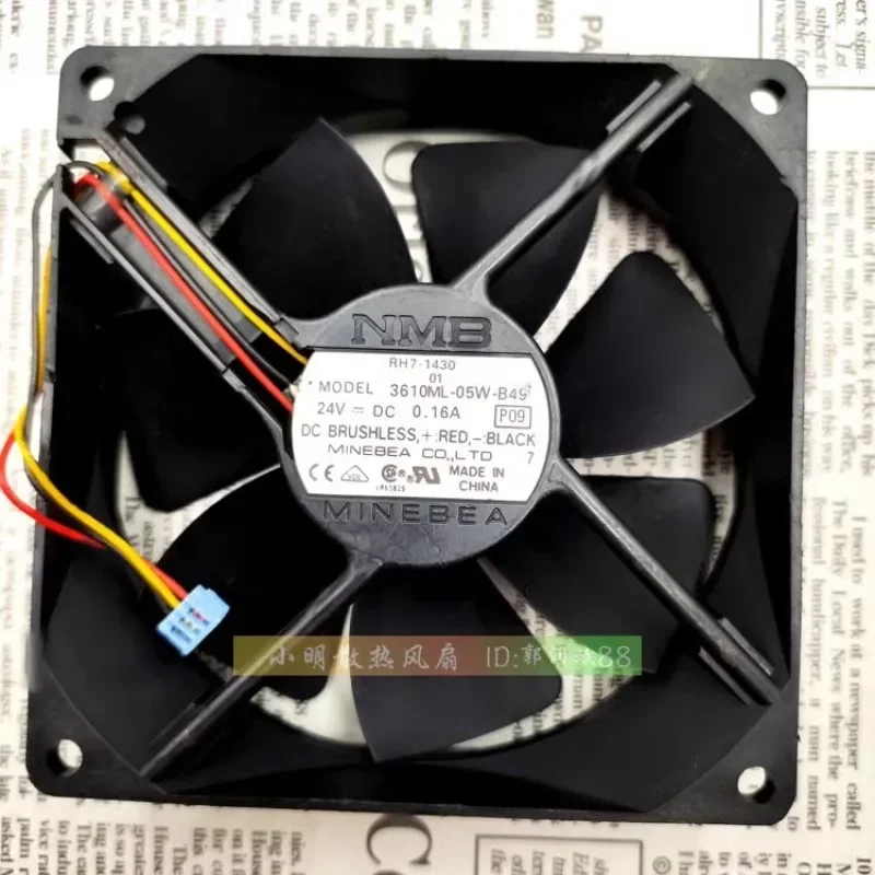 

Original Cooler Fan for NMB 3610ML-05W-B49 24V 0.16A 9025 9CM Cooling Fan 90*90*25MM