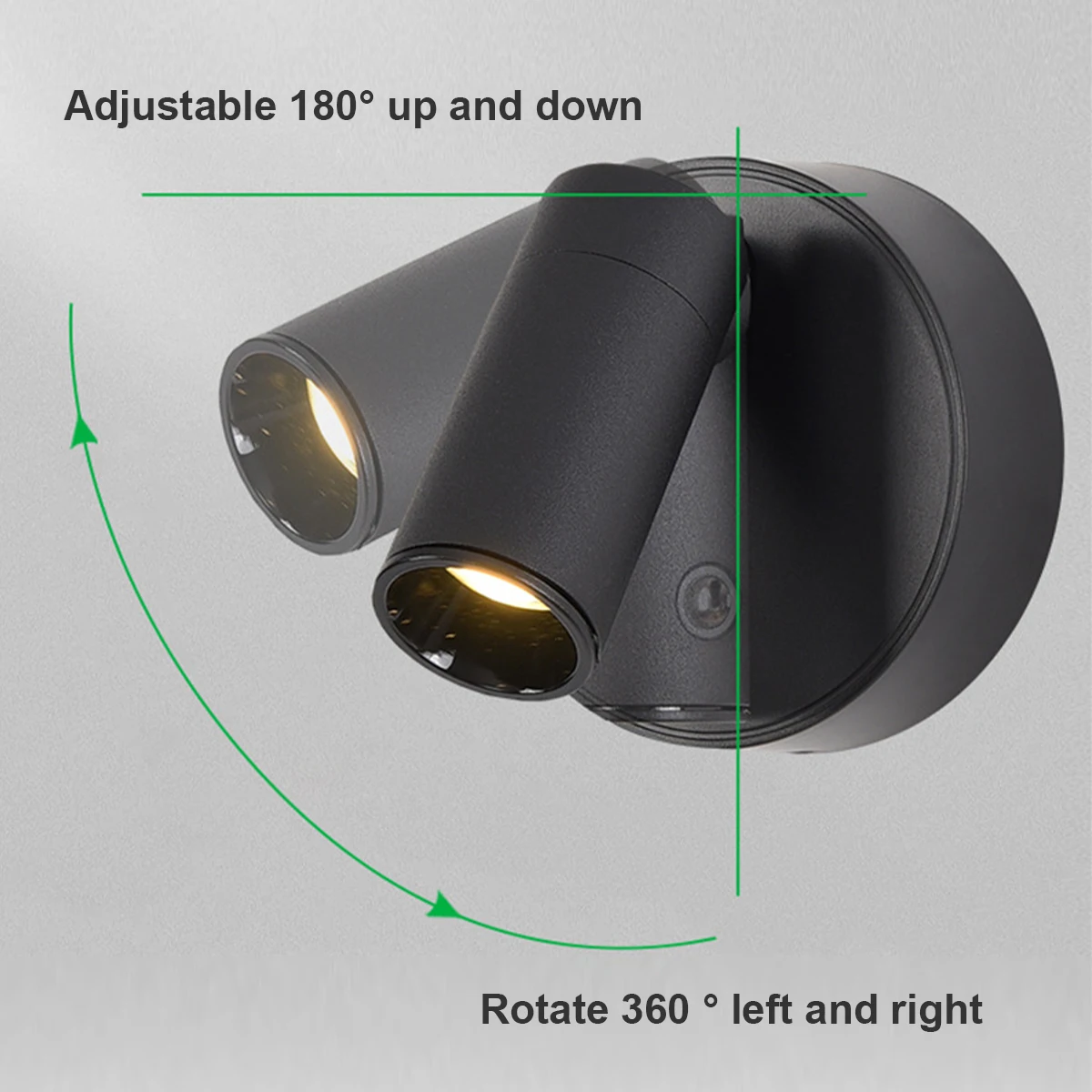 Led Double Head Wall Sconces light Touch Control Remote 360 Rotatable 3 Color Modes Wall Light USB Recharge Wireless Night Light