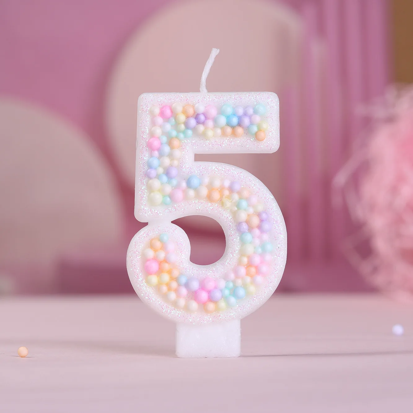 Creative smoke-free birthday wax Macaron birthday cake digital candles party supplies
