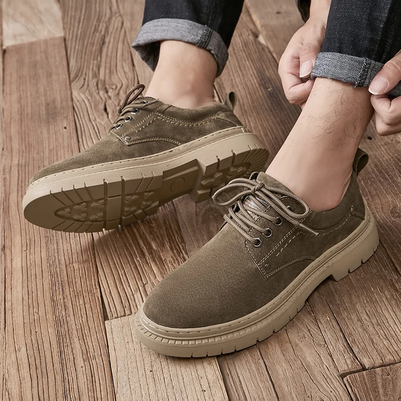 

Men's 38-46 Business Casual Shoes High quality casual British style Office fashion party Outdoor genuine leather shoes lace-up