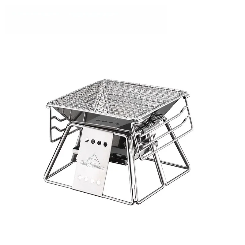 

Портативный складной мангал-печь Cam Moon Xpro из нержавеющей стали для пикника и барбекю на открытом воздухе, работающий на дровах
