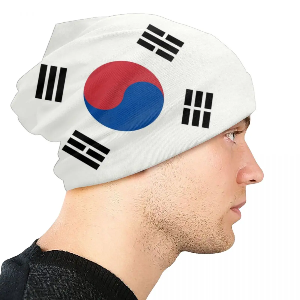 South Korea Flag Bonnet Hats Street Knitting Hat For Men Women Winter Warm Skullies Beanies Caps