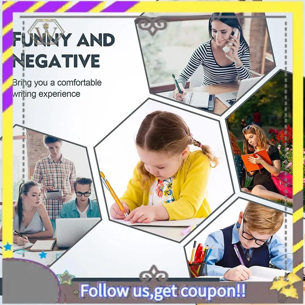 

New 20Pcs Office Pens Funny Ballpoint Pens Motivational Pens Vibrant Negative Passive Pens Black Ink