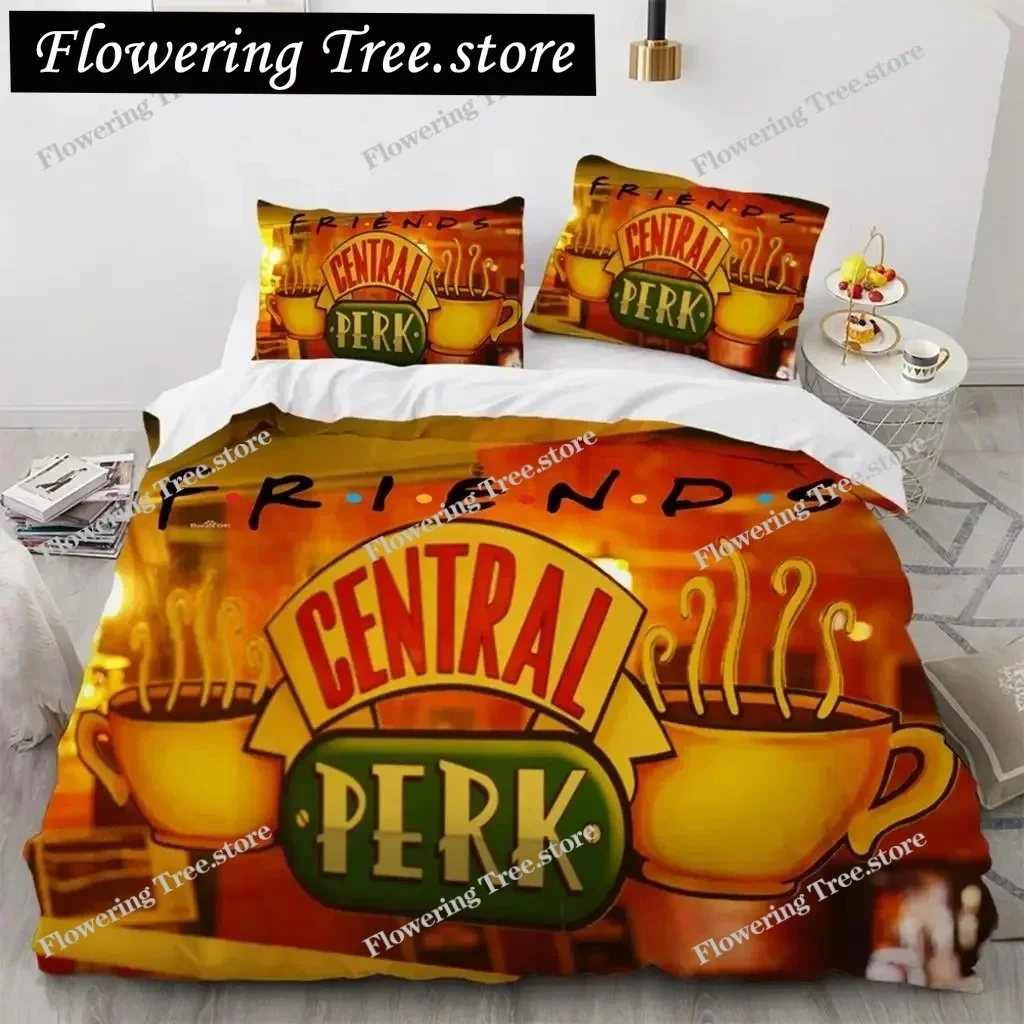 New Friends Sets Duvet Cover With Pillowcase Twin Full Queen King Double Single Size Duvet Cover Women Adults Teens Bedding Set